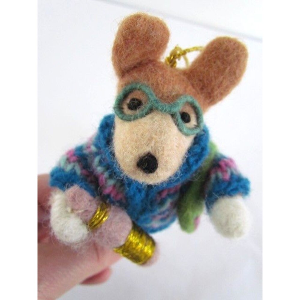 NEW Anthropologie LONDON CORGI Handmade Felt Travel Ornament Shopping